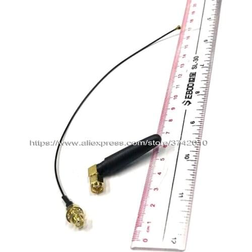 High quality 2dBi 2.4G Wifi Antenna Rubber Antenna 5CM SMA Male +RF Cable 20CM