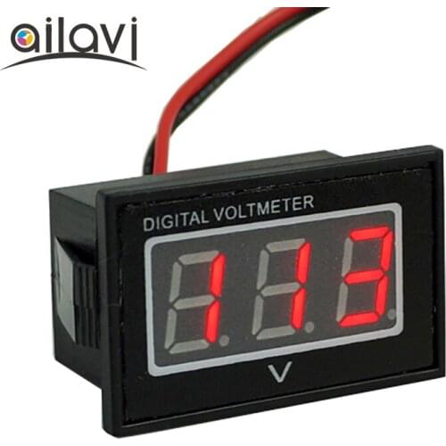 0.56" Red LED Digital Voltmeter 2 Wires DC15V~120V 24V36V48V60V72V Voltage Tester Meter Panel Waterproof