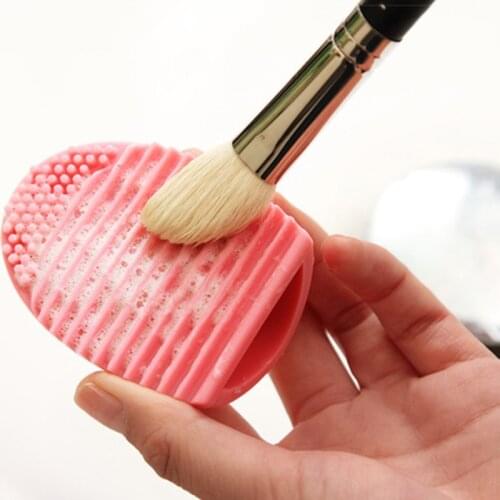10 PCS 4 Colors to Choose Silicone Cleaning Cosmetic Make Up Washing Brush Cleaner Scrubber Tool Foundation Makeup Cleaning Tool