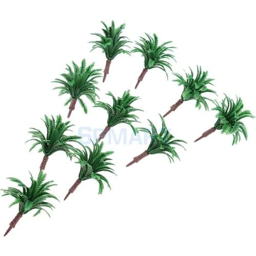 10Pc Mini 4.5cm Green Models Tree 1/150 Scale for Train Railroad Landscape N
