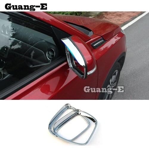 Car Sticker Rear Rearview Side Glass Mirror Trim Frame Rain Shield Sun Visor For Suzuki S-cross scross SX4 2014 2015 2016 2017