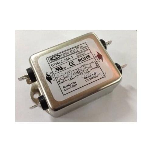 CANNY WELL CW4L2-20A-T CW4L2-10A-T Single Phase Power EMI filter AC 115V/250V 10A 20A 50/60HZ double-section power filter