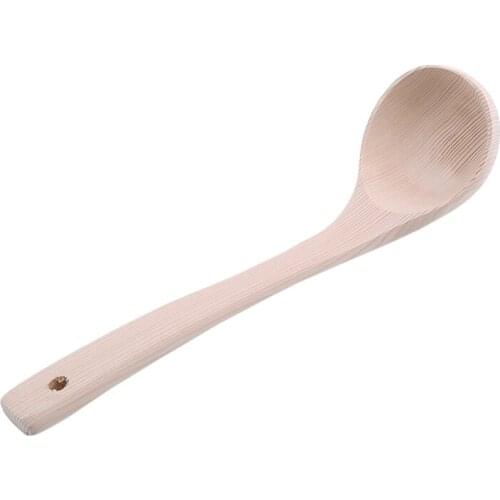 Wooden Cooking Utensils Kitchen Wooden Spoon Large Soup Spoon Ladle Long Handle Kitchen Cooking Spoon Dinnerware