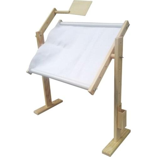 Wooden Embroidery Frame Cross Stitch Frame Needlework Embroidery Stand Adjustable Chinese Cross Stitch Kit 30*40*50cm