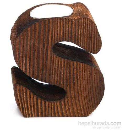 Dessen Wood Decorative Letter S candle holder candle and candlestick свеча и подсвечник vela y candelero