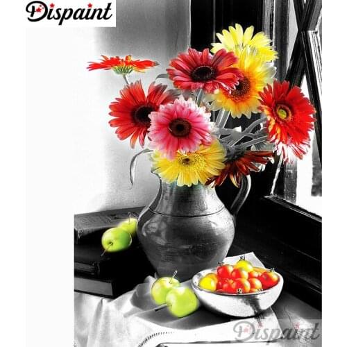 Dispaint DIY Diamond Painting"Flower landscape"Full Drill Square Round Diamond Embroidery 5D Cross Stitch Decoration Home A26002