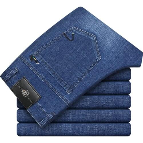New Mens Jeans Business Classic Leisure Straight Pant Male Trousers High Quality Overalls Personality Pocket Mens Jeans S8801
