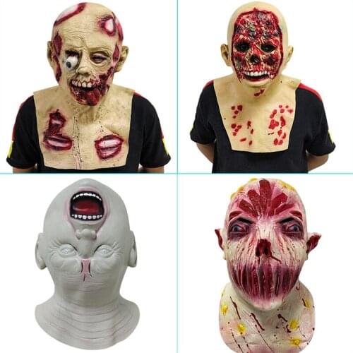 Halloween Horror No Mouth Monster Mask Rotten Zombie Latex Mask Zombie Mask Adult Latex Halloween Mask