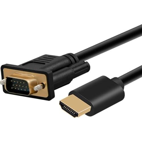 HDMI-compatible To VGA Cable Male To Male Drive-free With Chip 6 Feet Cable For Computer/Desktop/Laptop/PC/Monitor