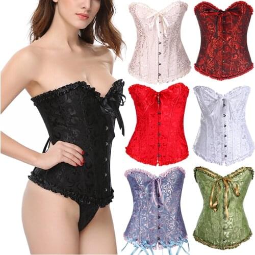 Womens Corsets Sexy lingerie bustier korset lace shapewear plus size corset top Chest collection waist corpetes espartilhos