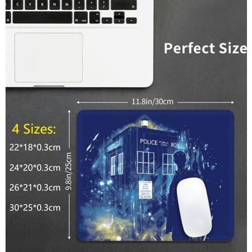 11th Time Rainbow Version Mouse Pad 265 Dr Who Tardis Whovian Tv Show Sci Fi