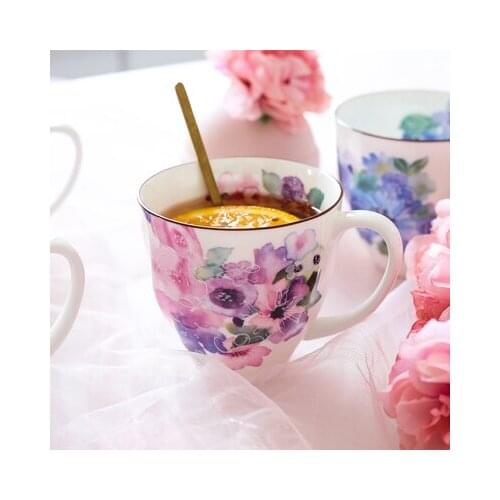 Bone China Mug Creative Office Ceramic Cup Coffee Fruit Black Tea Milk Home Drinkware Gift Daily Use Free Shipping