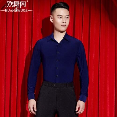 Modern dance adult male jacket new ballroom dancing waltz dancing long-sleeved shirt