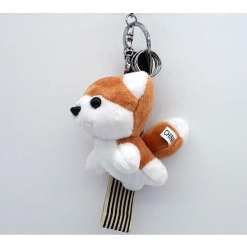New Stylish cute10cm plush soft Husky Small dog pendant Keychain Bag decoration good quality funny toy kids gift