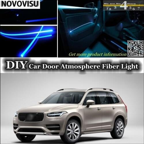 NOVOVISU For Volvo XC90 interior Ambient Light Atmosphere Fiber Optic Band Lights Inside Door Panel illumination Not EL light