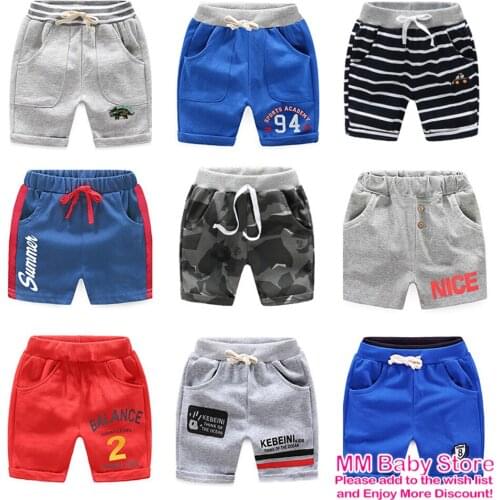 New Summer 2-8Years Shorts Cartoon Boys Soft Shorts Pants Kids Pocket Shorts Casual Clothes Childrens Shorts Capris
