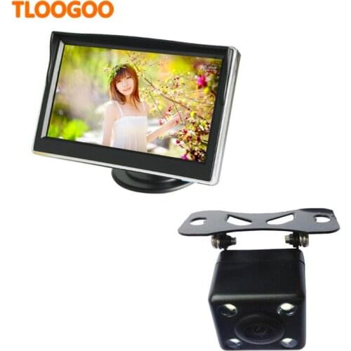 NEW 5Inch TFT-LCD Digital Car Rear View Monitor HD LCD Display 800*480+LED car camera GOOD Night Vision