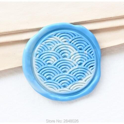 Ukiyo-e Seal Stamp,Japanese seal stamp,wave Wax Seal Stamp Kit,invitation seals,gift packing Party seal