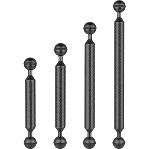 Carbon Fiber Float Buoyancy Aquatic Arm Dual Balls Floating Arm Diving Camera Underwater Diving Tray for Gopro/Smartphone