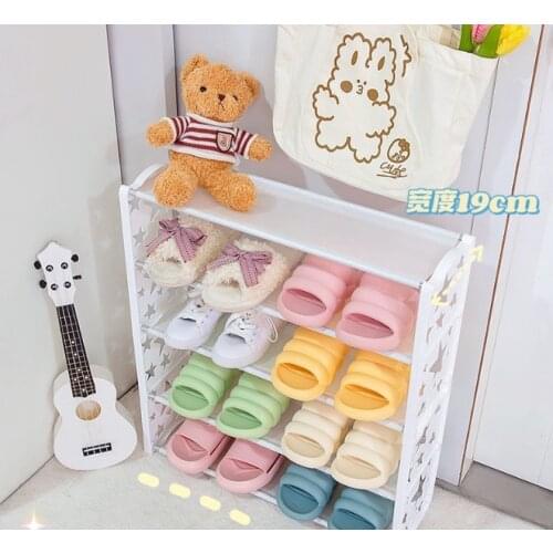 Slipper storage artifact to save the door space simple assembly durable non-woven waterproof and dustproof shoe rack J06