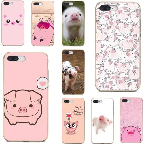 For Samsung Galaxy S7 S8 S9 S10E S20 FE Note 10 20 Edge Lite Plus Ultra Silicone Phone Skin Case funny-cute-lovely-pig