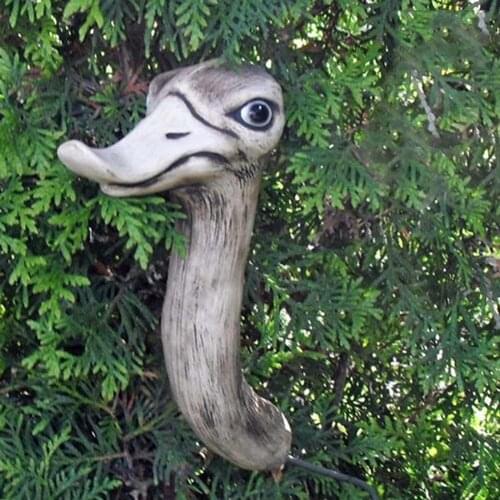 Duck Statue Realistic Weather Resistance Resin Artificial Interesting Duck Figurine Sculpture Decoration for Garden