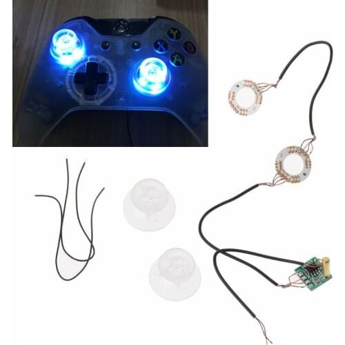 LED Light Thumb Analog Thumb Mod With Clear Thumbsticks Cap DIY for X box One D08A