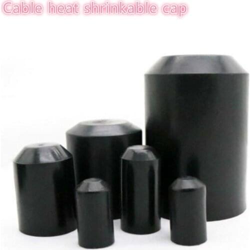 Heat Shrink End Seal Cap Cable Sleeve Adhesive Glue Lined Insulate Wrap Wire Protect Cover Bottom 20/10/5pcs