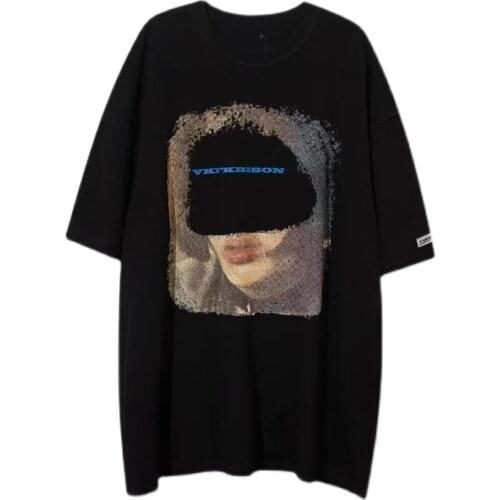 Mens Summer Dark Short Sleeve Street Hip Hop 2021 Summer Half Sleeve Tops For Both Sexes