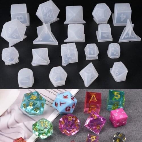 Triangle Polygonal Dice Epoxy Resin Mold Mixed Style Silicone Casting Mould For DIY Jewelry Making Findings Supplies Component