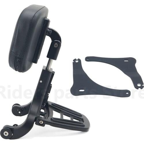 Multi-Purpose Driver Passenger Backrest Black Chrome For Kawasaki Vulcan S