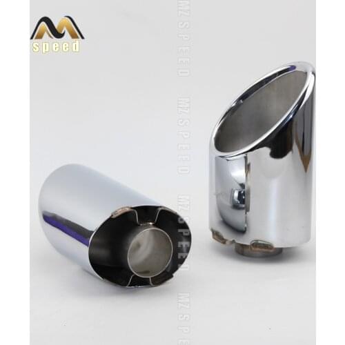 Universal Car Rear Round Exhaust Pipe Tail Muffler Tip Chrome Stainless Steel Automobile Muffler Tip Replacement For Auto Acce