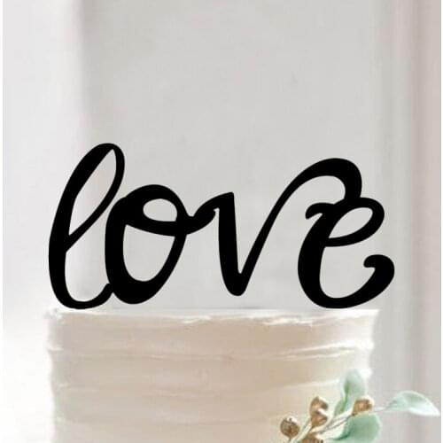 100pcs/lot Creative LOVE design wedding cake inserted card Wedding Cake Topper Party Cake Decorations