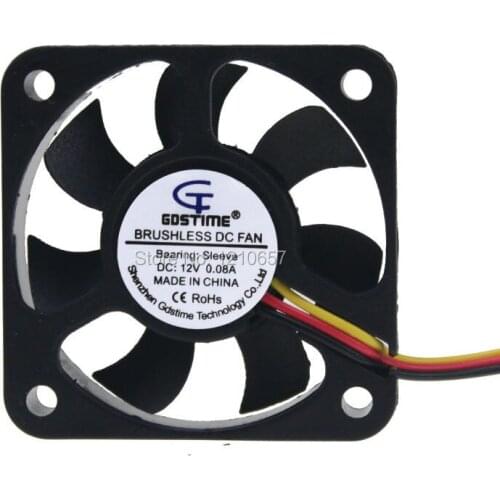 100 Pieces lot 5010s 5CM 50mm 50x50x10mm 5010 DC 5V 3P Brushless Cooler Fan