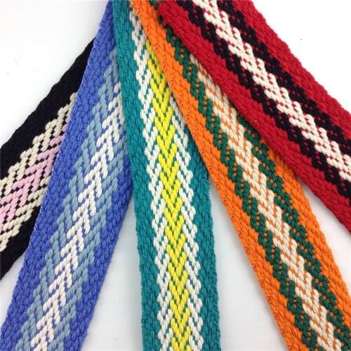 3-colors Pure Cotton Rope Braided Cotton Thread Webbing 4cm Width Soft Webbing Fabric, Sell it by yard