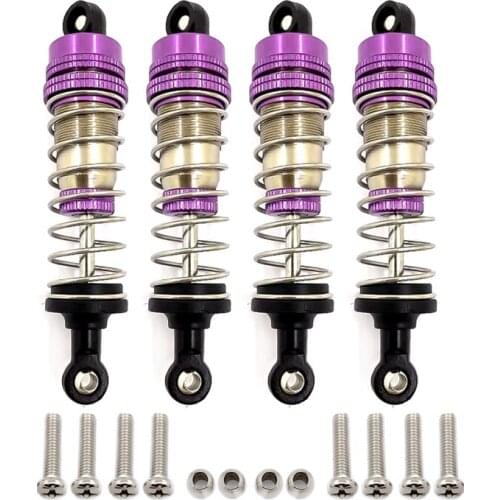 4Pcs Metal Shock Absorber Damper for Wltoys 124019 124018 144001 RC Car Spare Parts Upgrade Accessories