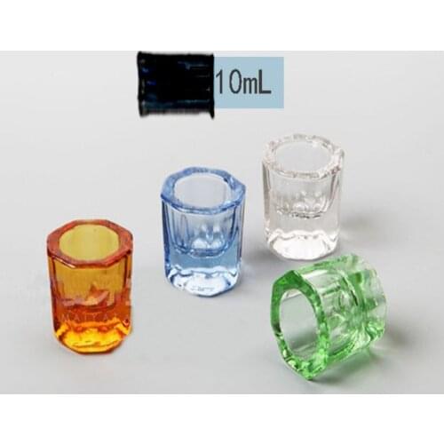 8Pcs Dental Cement Filling Mixing Spatula Cup Glass Autoclavable Small Sticky powder glass cup octagonal cup, can be sterilized