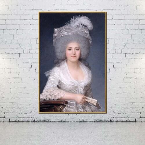 Artcozy Oil Canvas Painting henriette du motier de la fayette For Home Decoration Wall Art