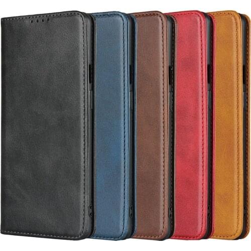 Case Cover For Oneplus 8 Pro Oneplus8 Leather Luxury Calf Grain Magnetic Flip Wallet For Oneplus 7T Pro 6 6T Bags Fundas Coque