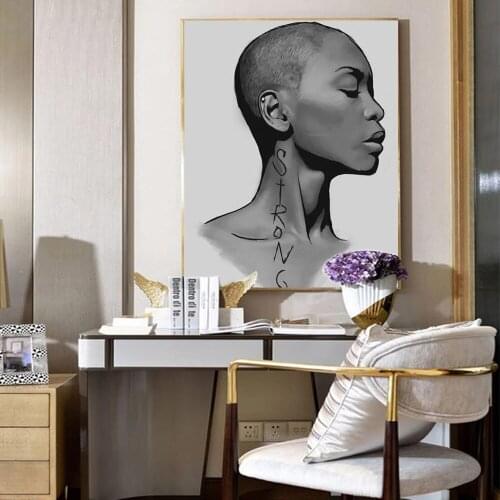 African Woman Decorative Wall Pictures For Living Room Posters And Prints Sexy Girl Canvas Paintings On The Wall Art Canvas