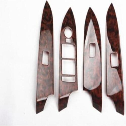 For 2013-2018 Cadillac XTS HIPS mahogany carbon fiber interior modification Electric car window frame car accessories left drive