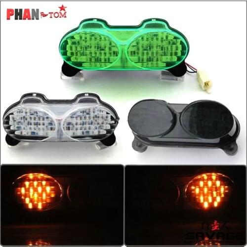 For Kawasaki ZR7S ZX6R ZX-6R J1 J2 G1 G2 ZX900 ZX9R ZZR600 Motorcycle Brake Tail Light Integrated LED Turn Signals Lights