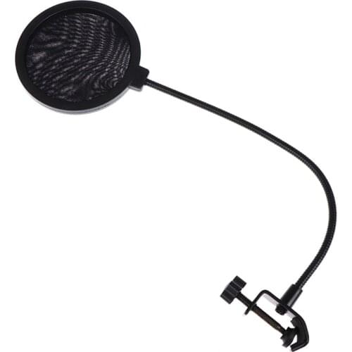 Double Layer Studio Microphone Flexible Wind Screen Sound Filter 100mm For Broadcast Karaoke Podcast Recording Accessories