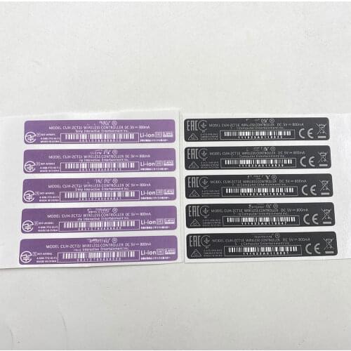 10pcs OEM For PS4 Controller Label Housing Shell Slim Black Back Sticker Lable Seals-Made in China