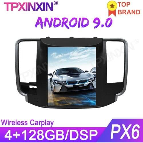 For NISSAN Teana 2008-2011 Android 9.0 4+128GB Tesla Style Car GPS Navigation Stereo Head Unit Multimedia Player Auto Radio DSP