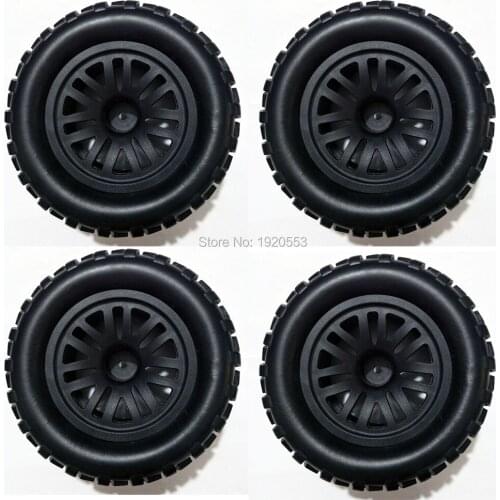 HSP Truck Wheel Tires D130mm Rubber Tire 130x70mm Wheels in 12mm Hex Adapter Tire Parts For HSP 1/10 94111 94188 Off-Road RC Car