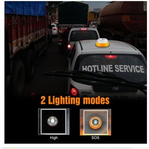 Magnetic V16 Traffic Warning Light Emergency Roadside Safety Light LED Yellow Light Flashlights Car Beacon Lamps