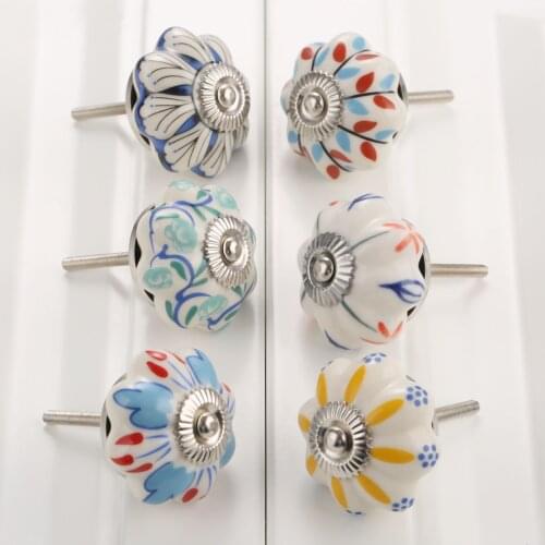 1pc Furniture Handle Ceramic Drawer Cabinet Knobs and Handles Knobs Door Cupboard Kitchen Pull Handles Furniture Hardware