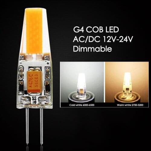 Dimmable Mini G4 LED COB Lamp 6W Bulb AC/DC 12V Candle Silicone Lights Replace 30W 40W Halogen for Chandelier Spotlight