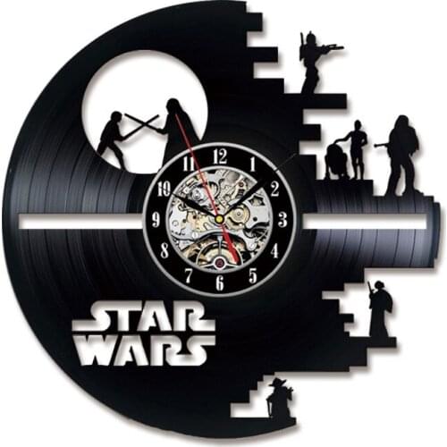 Fashion Hero Vinyl Clock Home Decor Retro 7 Colors LED Wall Clocks Watch Living Room Children Love Bedroom Decoration